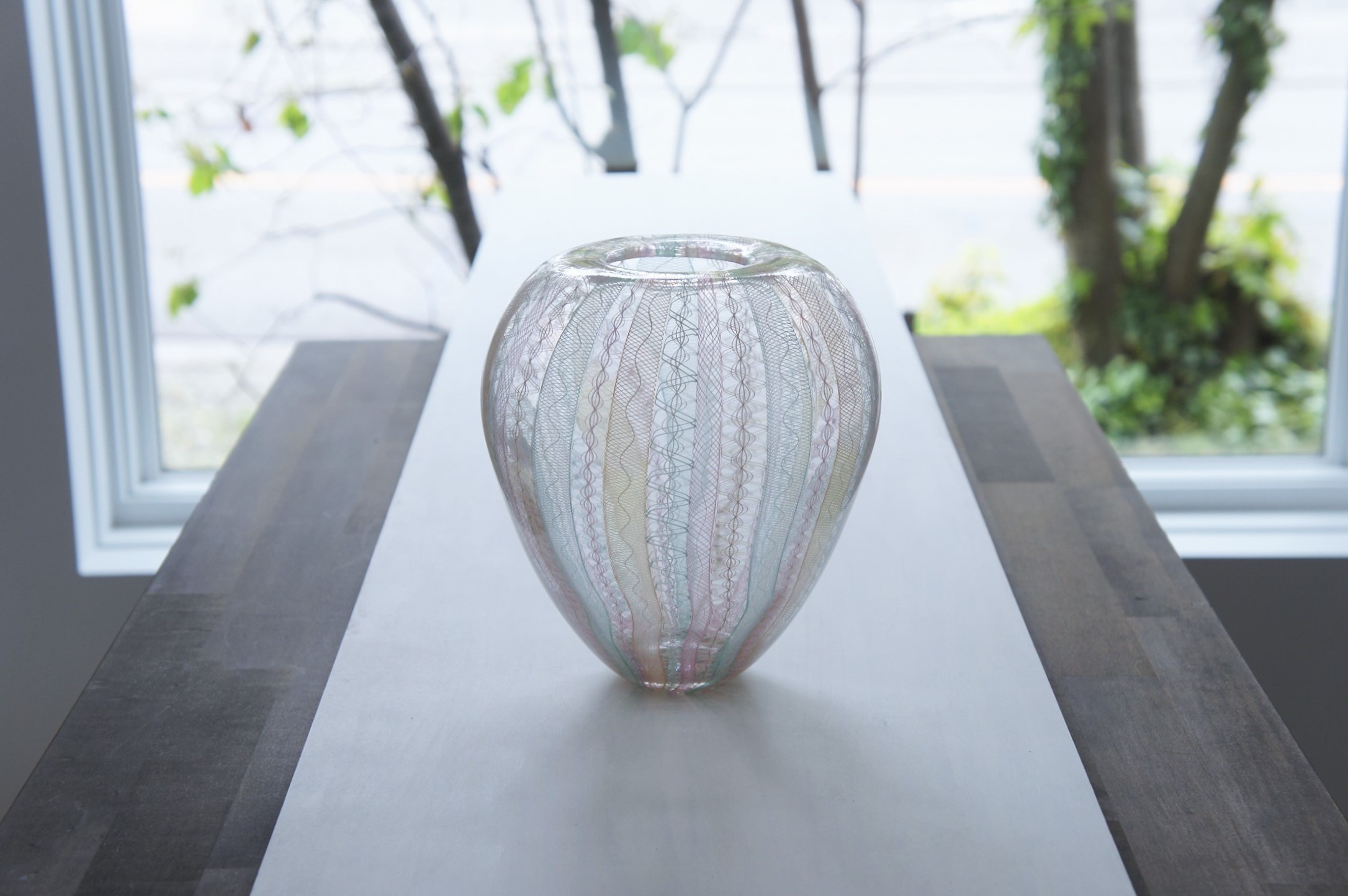 Luccichii展出品作品 小西潮さんのイタリアントリコロール花器_b0353974_22190191.jpg