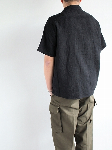 PORTER CLASSIC】SASHIKO STRETCH V-NECK LONG SLEEVE SHIRT