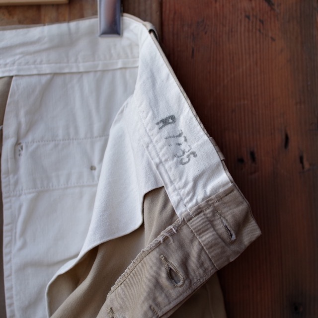 1950s US ARMY Cotton Khaki Trousers / 50年代 米軍 チノパン