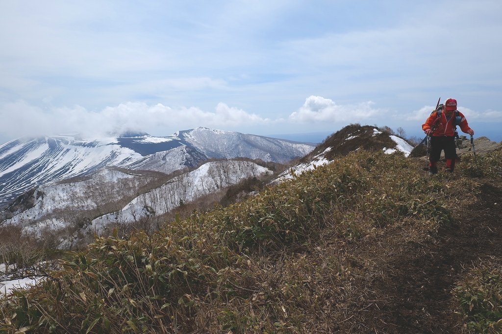 一寸緊張した風不死岳北尾根、2021.4.16ー速報版ー_f0138096_18324755.jpg