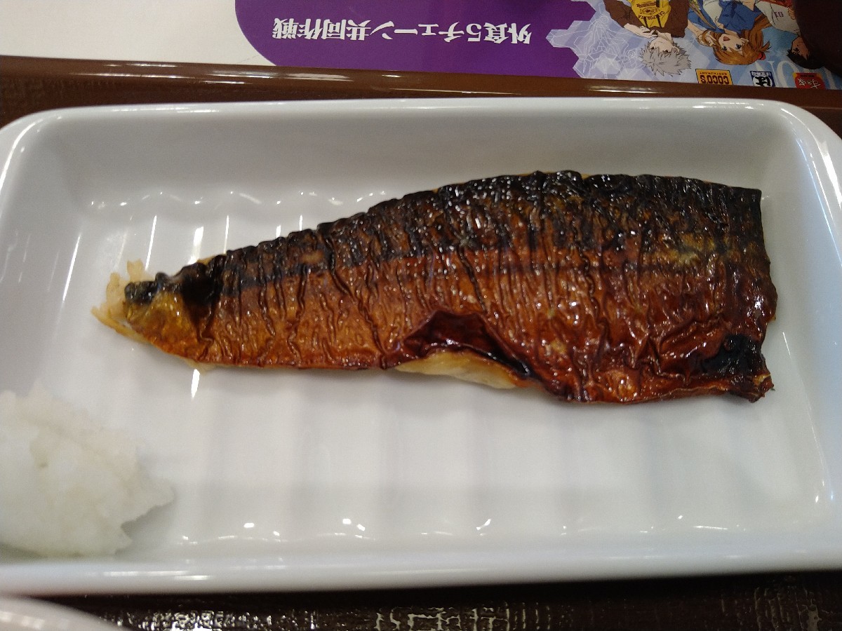 4/18 すき家 さば朝食ライスミニ￥370_b0042308_06523546.jpg