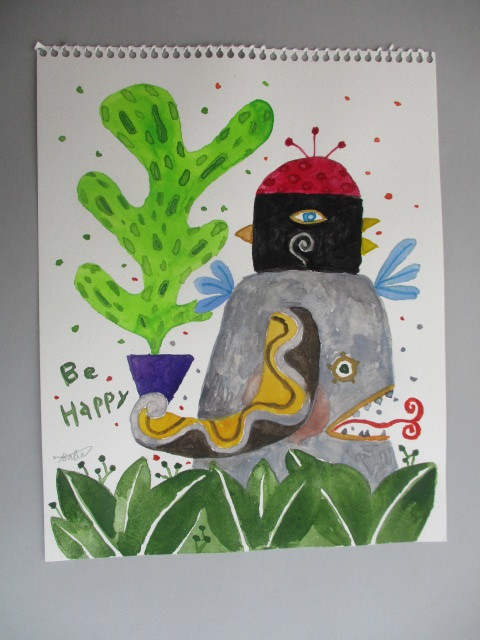 Be Happy展 少しでも明るく楽しい気持ちになる絵を描きたい ドングリマン絵画造形教室