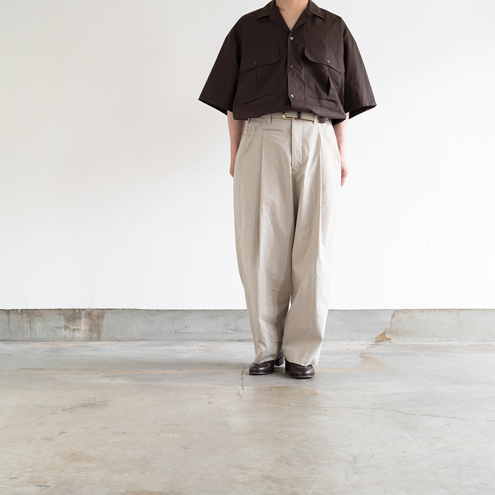 HAVERSACK // COTTON TWILL WIDE PANTS