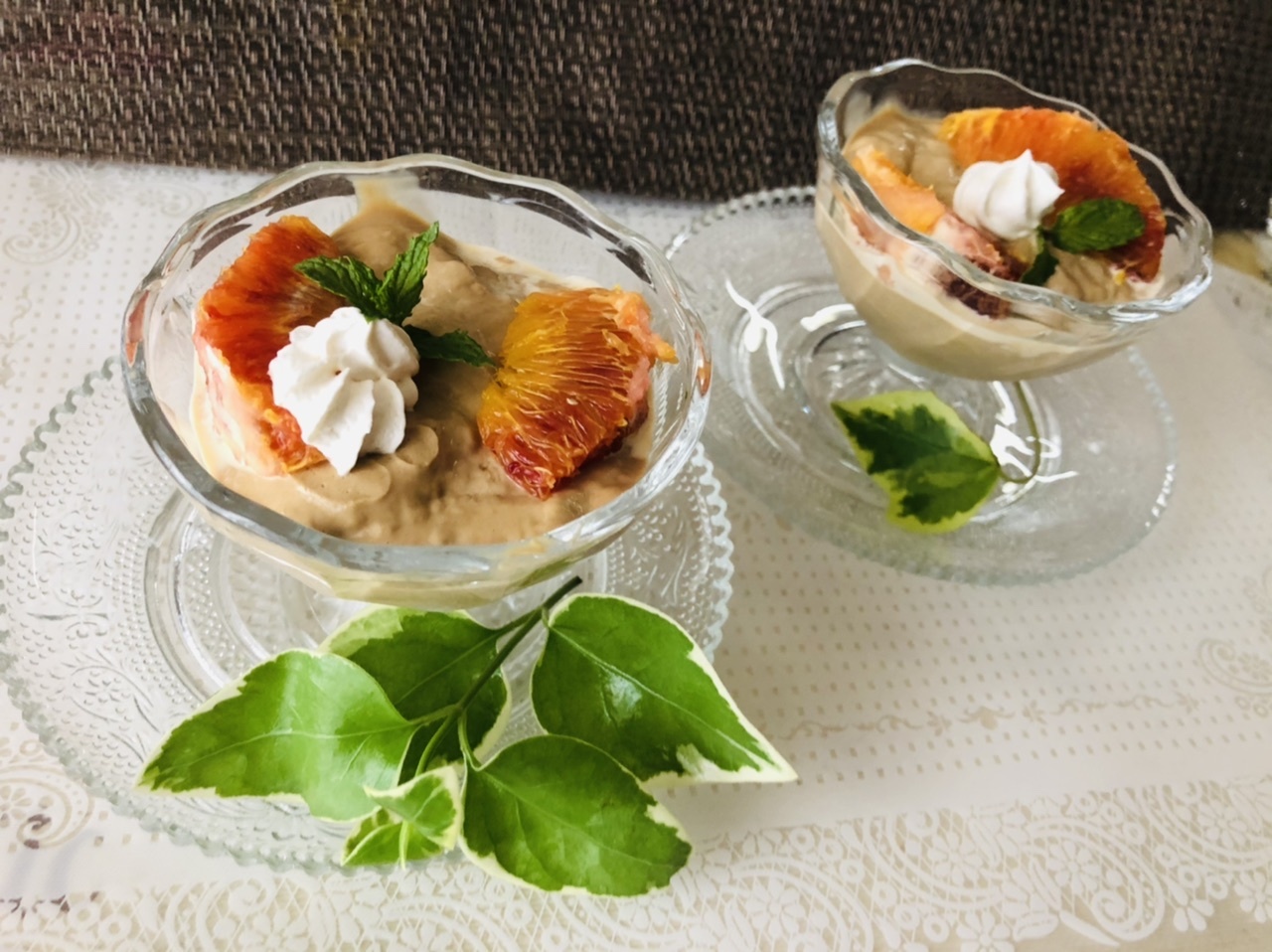 あっと言う間に固まった手作りフルーチェ風 カフェオレムース お散歩アルバム 深まる秋に