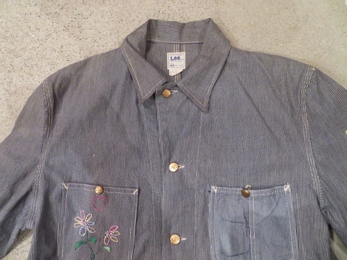 60's~ Lee Pin Hickory Coverall 96J AsIs Mint Condition ピン 