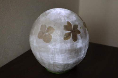 ペーパークラフト ~ 押し花のランプシェード ~_e0222340_15143094.jpg