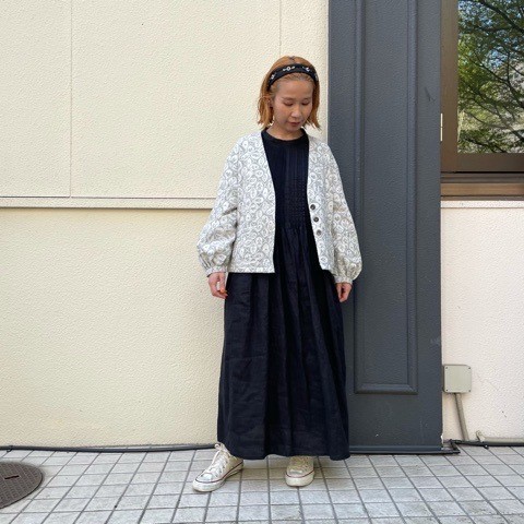 l'atelier du savon 》タイルジャガードパフ袖ジャケット : l'atelier l'atelier du savon 》タイルジャガードパフ袖ジャケット : l'atelier