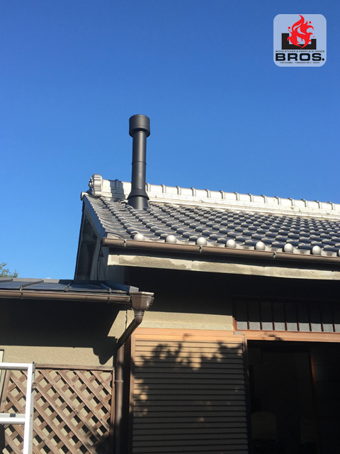 大阪府 枚方市 薪ストーブ 設置工事1_e0340651_12482589.jpg