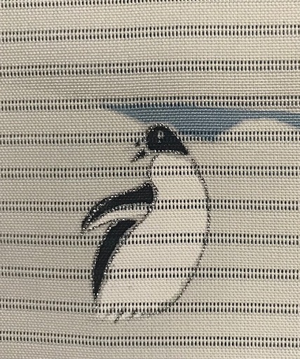 米沢もじり織・雪の結晶柄着物+ペンギンの絽の名古屋帯。_f0181251_18044614.jpg