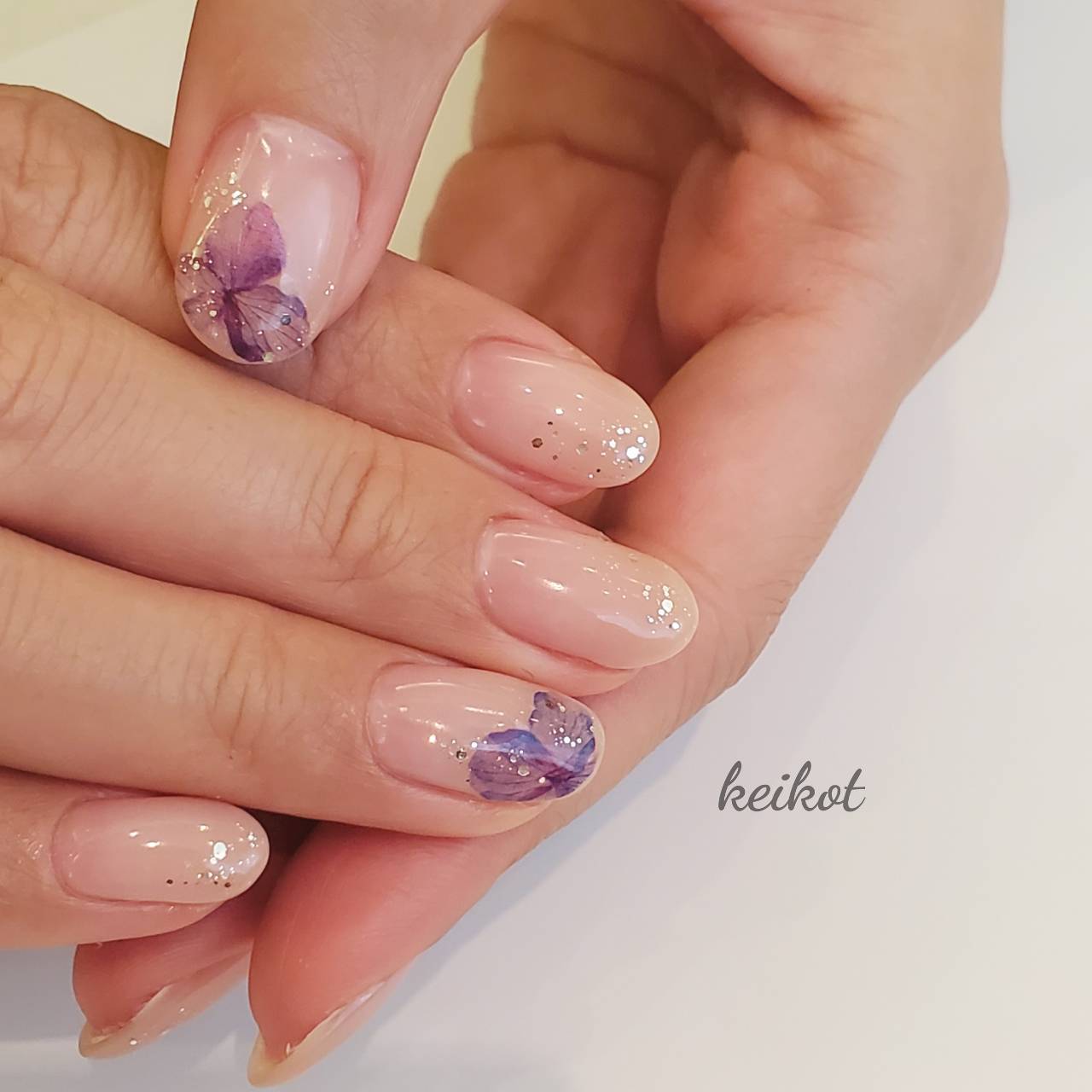 押し花ネイル大人気(^^♪_c0071924_11350756.jpg