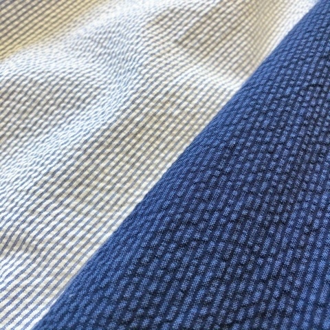l'atelier du savon} ストライプサッカー 吊りスカート : l