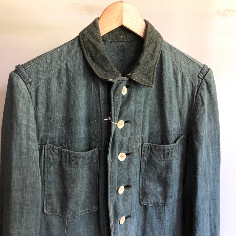 30s 【German Air Force Green Linen JKT】 30s 【German Air Force Green Linen JKT】 - メルカリ