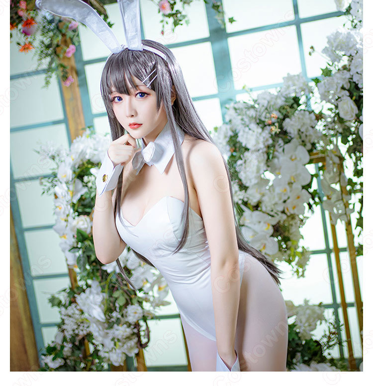 桜島麻衣 黒 白 バニーガール コスプレ衣装 青春ブタ野郎 さくらじままい セクシー 仮装 コスプレ衣装 桜島麻衣 黒 白 バニーガール コスプレ衣装 青春ブタ野郎 さくらじままい セクシー 仮装 コスプレ衣装
