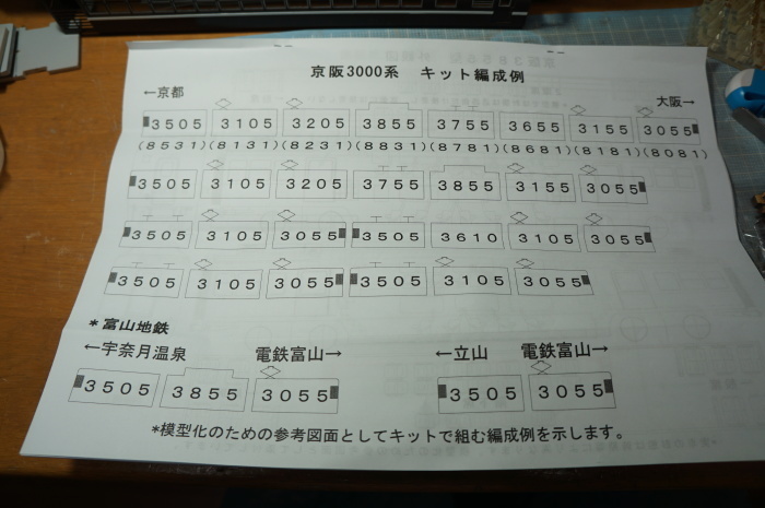 鉄道模型・HO】京阪3000系を作る・１ : kazuの日々の企み！