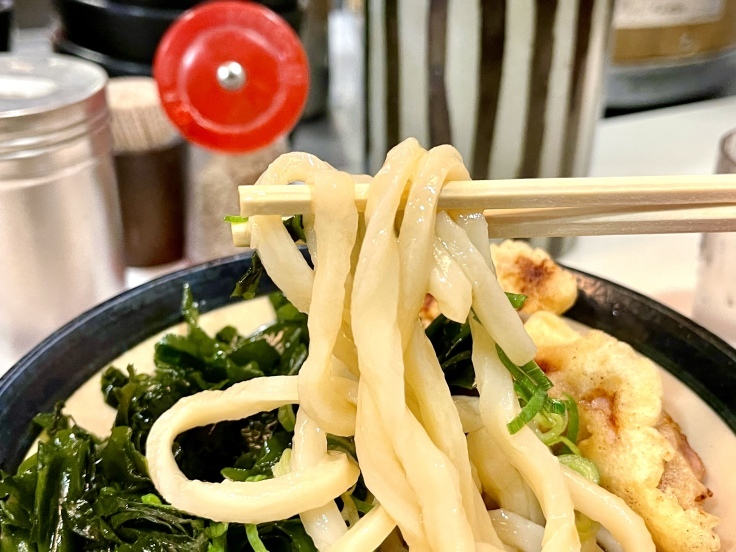 冷やしとり天うどん+わかめ @星のうどん(横浜)_c0212604_13202913.jpeg