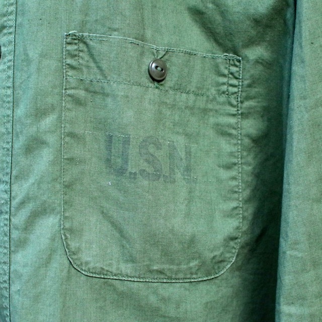 1940s US NAVY Type N-3 Utility Shirt / 40年代 USN ポプリン