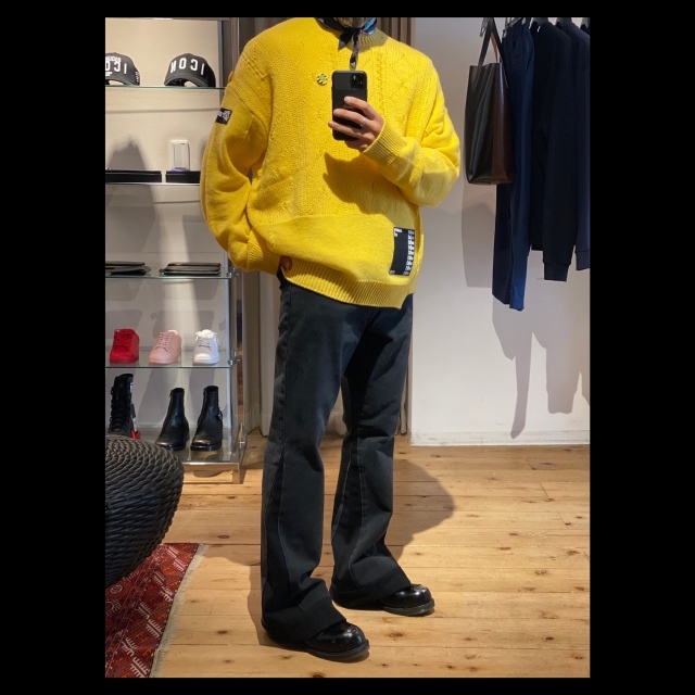 RAF SIMONS フレアーデニムワークウェアパンツ コットン 2021SS-