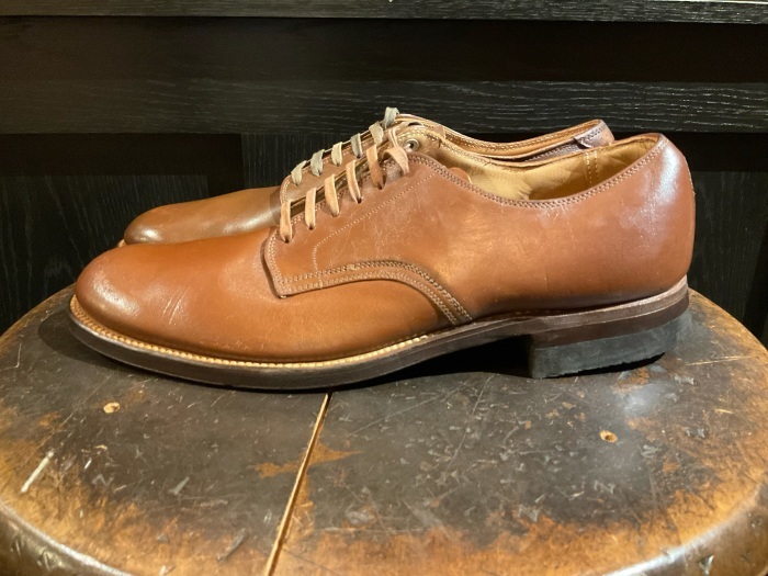 Sale【希少・デッドストック】40s US NAVYサービスシューズ 米軍 YouTube UP!! / フランスの倉庫で発見した1944年製のアメリカ海軍