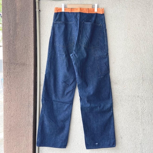 1960'S〜 TIMKEN TWO TONE DENIM PAINTER PANTS 32X29/B - ROCK