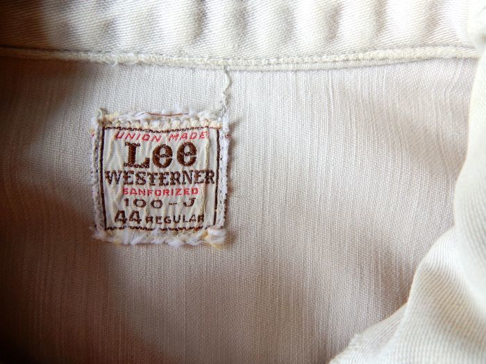 EARLY 60S LEE WESTERNER 100-J COTTON JACKET--RECOMMEND EARLY 60S LEE WESTERNER 100-J COTTON JACKET--RECOMMEND