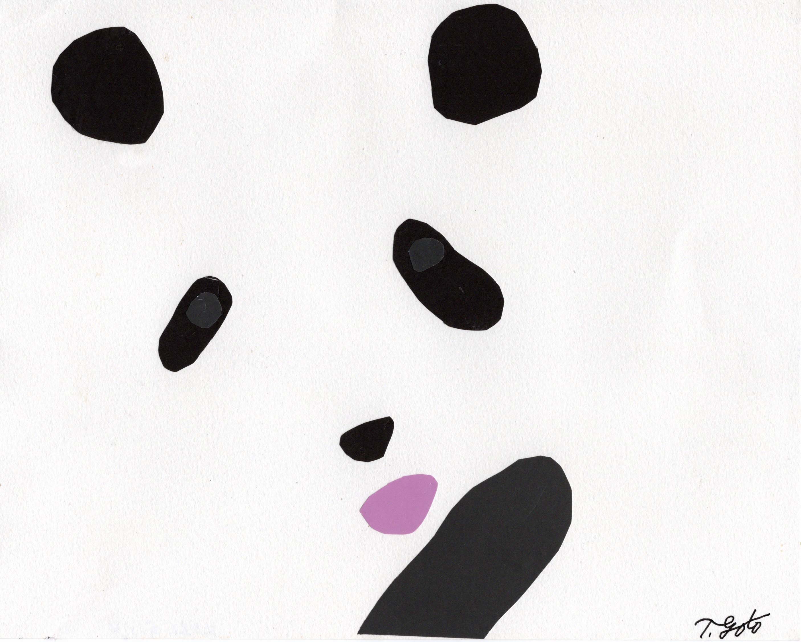 パンダ 切り絵おやじ