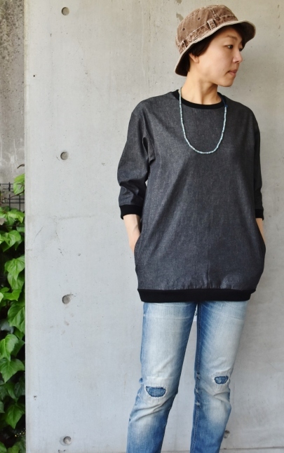 再別注★★ SpinnerBait BLACK DENIM 3/4 RIB TEE_d0152280_17150531.jpg