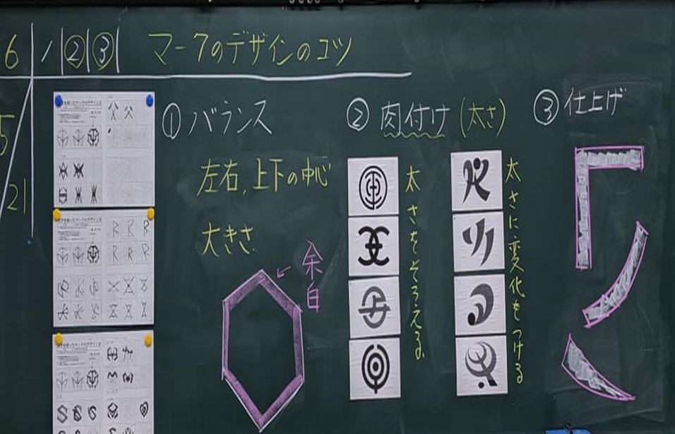 文字を使ったマークのデザインのコツを身に付けよう 図工美術okayama