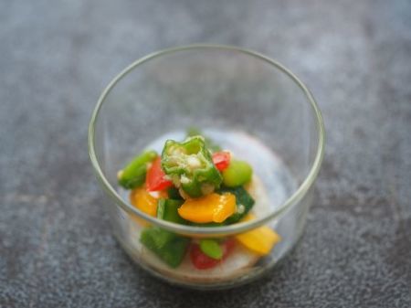 夏野菜の生姜風味和え_e0148373_23162920.jpg