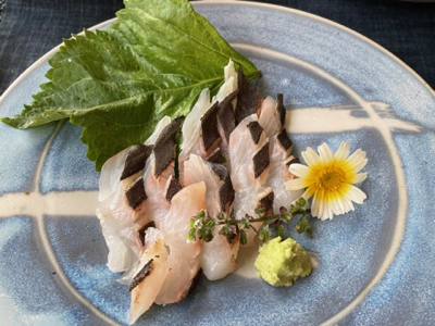石鯛のお刺身 カルパッチョ 骨蒸し お吸い物 昆布締めちらし やせっぽちソプラノのキッチン２