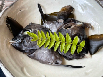 石鯛のお刺身 カルパッチョ 骨蒸し お吸い物 昆布締めちらし やせっぽちソプラノのキッチン２