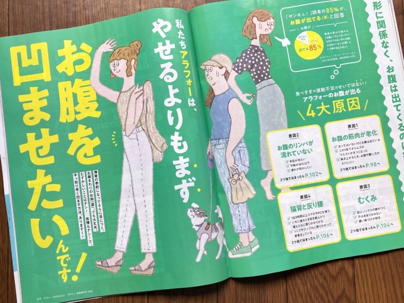 サンキュ 7月号のイラスト のぶこの付録 サンキュ 7月号のイラスト のぶこの付録