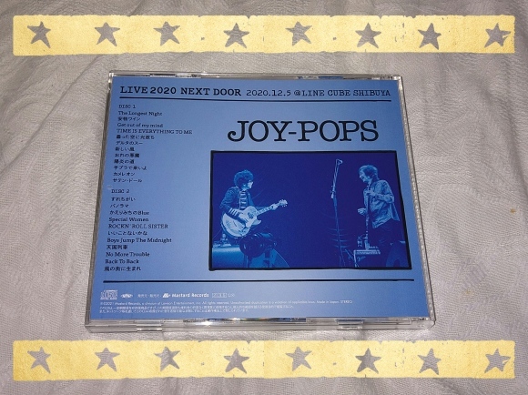 JOY - POPS / LIVE 2020 NEXT DOOR_b0042308_19334931.jpg