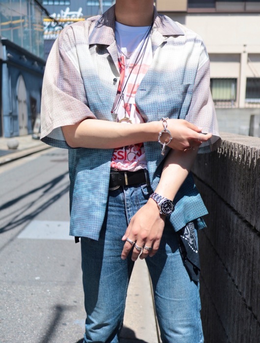 Name. - OCEAN PRINTED OPEN COLLAR HS SHIRT : BIRTH DAY