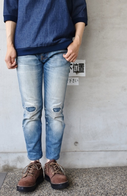 再別注★★ SpinnerBait Indigo DENIM 3/4 RIB TEE_d0152280_03383757.jpg
