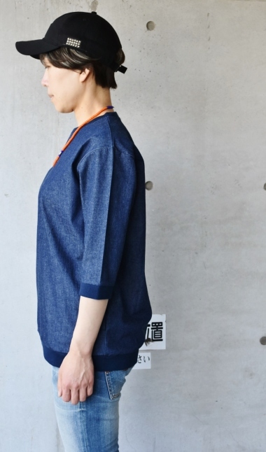 再別注★★ SpinnerBait Indigo DENIM 3/4 RIB TEE_d0152280_03390029.jpg