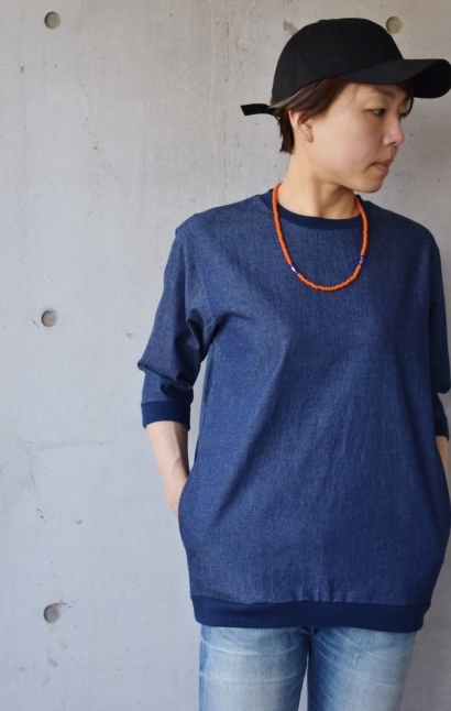 再別注★★ SpinnerBait Indigo DENIM 3/4 RIB TEE_d0152280_03393299.jpg