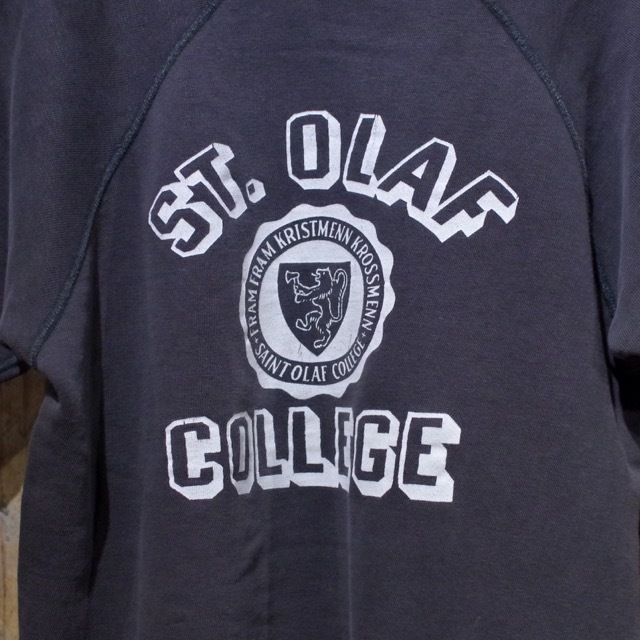 1950-60s S/S College Sweat Shirt / 60年代 カレッジ 半袖 スウェット 
