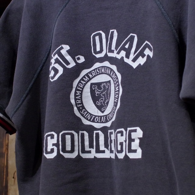 1950-60s S/S College Sweat Shirt / 60年代 カレッジ 半袖