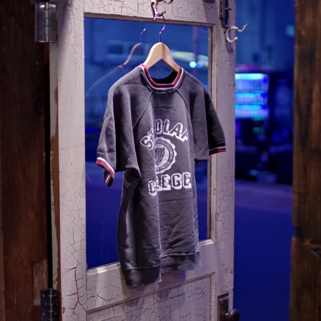 1950-60s S/S College Sweat Shirt / 60年代 カレッジ 半袖