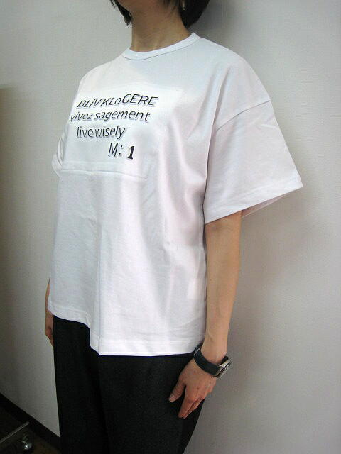 木造 最終価格! BLANC basque テープデザインTシャツ