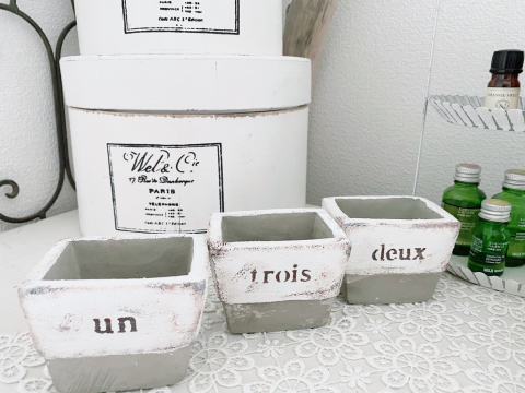 セリアのセメント鉢とスズラン Natural Style