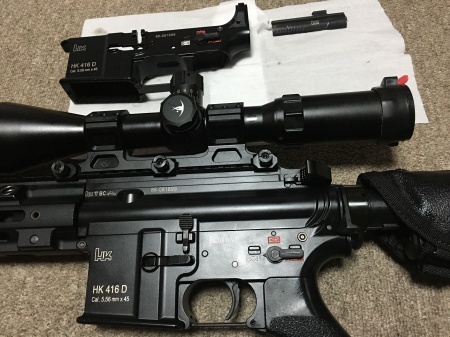 次世代HK416 デルタカスタム その3 ロアレシーバー＆ハンドガード