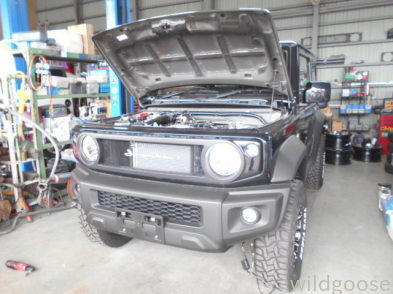 JB74Wジムニーシエラ バンパー取替え中(* ╹ヮ╹*)_c0213517_15411493.jpg