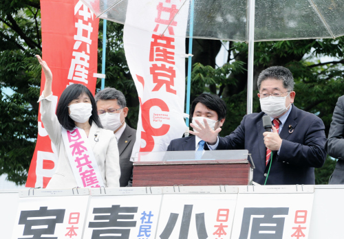 共産党街頭演説 原のり子の訴え(上)_b0190576_00420891.jpg