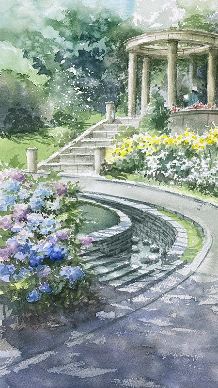 槍ヶ岳　水彩画　TAKASI 槍ヶ岳 水彩画 TAKASI