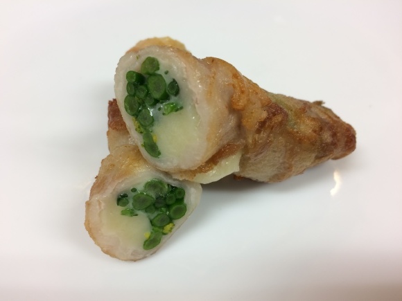 ブロッコリーの花とプロヴォローネの豚バラ巻き Fior Di Cavolo Broccolo E Provolone Arrotolate Con Pancetta Di Maiale イル レオーネ 千林大宮駅近くのシェフソムリエのブログ