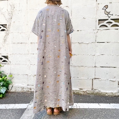 l'atelier du savon》L/C お洗濯刺繍ワンピース : l'atelier du