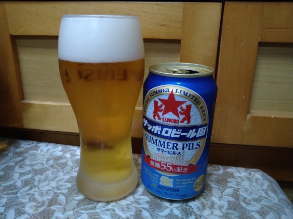 6/15 サッポロビール園サマーピルス、麒麟発酵レモンサワー、ニタリクジラの刺身、ガリバタチキンステーキ@自宅_b0042308_05331792.jpg