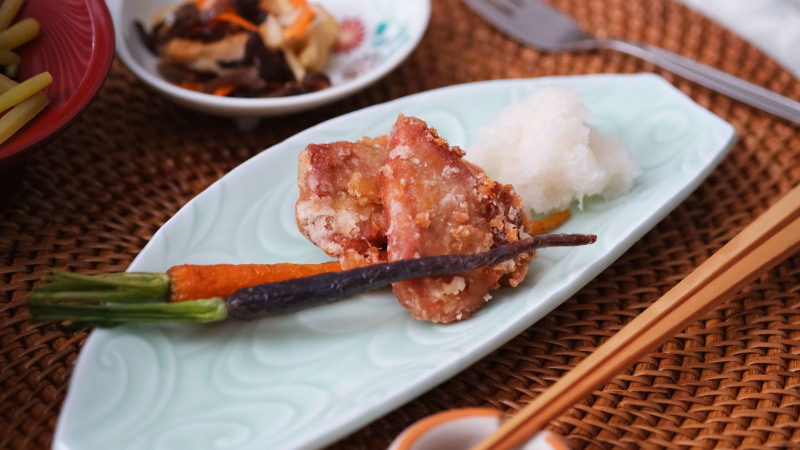 「和風」鶏のから揚げの日_d0377645_23115617.jpg