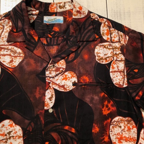 1960-70s \" Penneys - HAWAII - \" 100% CTN - FLORAL BATIK pattern - VINTAGE HAWAIIAN SHIRTS ※ デッドストック_d0172088_20473174.jpg